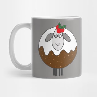 Fancy Dress Christmas Pudding Sheep Mug